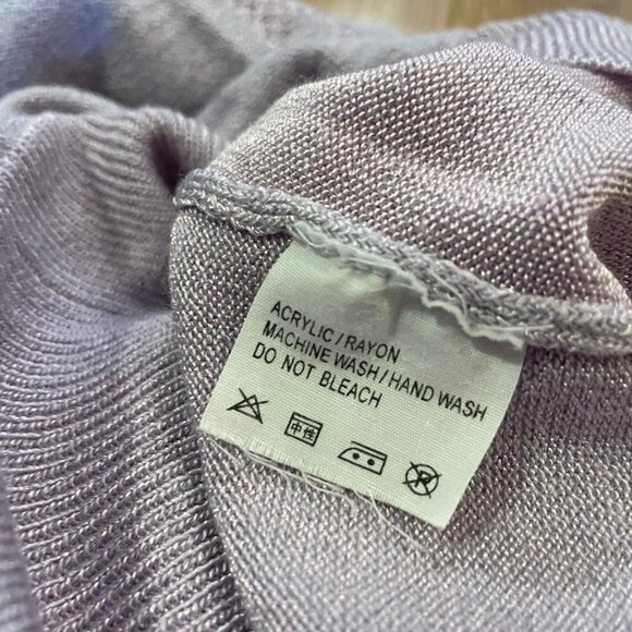 Vintage Cottagecore Pastel Lilac Knit Tee - Picture 9 of 9